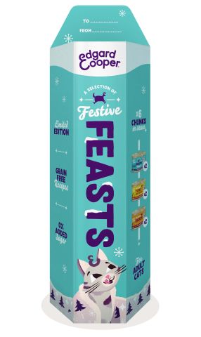 Edgard & Cooper Feestelijk - Kattenvoer - Chunks - 6x85 gram - Kalkoen - Kip - 510 gram