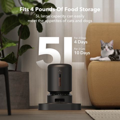 PETLIBRO Granary Duo met wifi - Automatische voerbak - Zwart