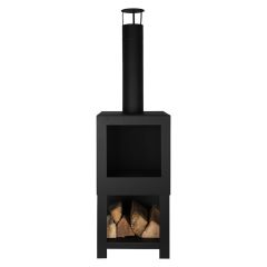 Welkoop Fancy Flames - Tuinhaard  - Zwart - Staal - 38,4x38,4x133,7 cm aanbieding