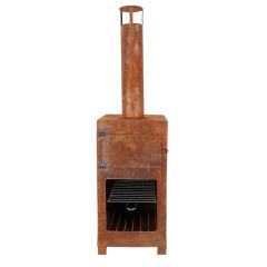 Fancy Flames - Tuinhaard met pizzaoven - Roest - 38,9x39,9x140,5 cm