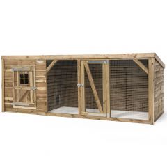 Welkoop Voldux Britt XL - Kippenhok - Naturel - 342x130x132 cm aanbieding
