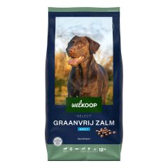 Welkoop Welkoop Select Adult Krokante brokken - Graanvrij - Hondenvoer - Zalm - 12 kg aanbieding