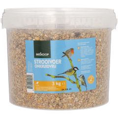 Welkoop - Strooivoer - Onkruidvrij - in emmer - Tuinvogelvoer - 3 kg
