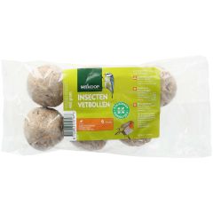 Welkoop Vetbollen met insecten zonder netje - Tuinvogelvoer - 6 stuks