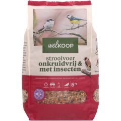 Welkoop - Strooivoer met Insecten - Onkruidvrij - Tuinvogelvoer - Insecten - 5 kg