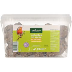 Welkoop - Vetbollen - zonder netje - Tuinvogelvoer - Insecten - 30 stuks