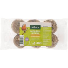 Welkoop - Vetbollen - zonder netje - Tuinvogelvoer - Insecten - 6 stuks