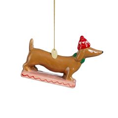 Mica Decorations Hond - Kerstornament - Bruin