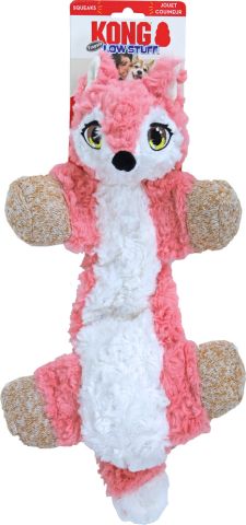 Kong Low Stuff Flopzie Vos Knuffel - Hondenspeelgoed - M - 41x17 cm