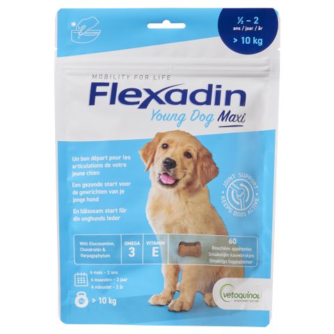 Flexadin Junior Hond Maxi - Soepele Gewrichten - 60 stuks