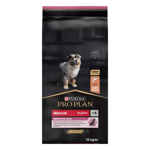 PRO PLAN Sensitive Skin Puppy Medium - Hondenvoer - Zalm - 12 kg