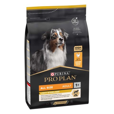PRO PLAN Light/Sterilised Adult All Size - Hondenvoer - Kip - 3 kg