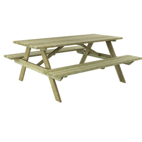 Outdoor Life Products Nikkie - Picknicktafel - Groen - 77x167x180 cm