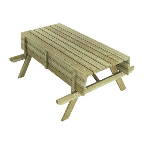 Outdoor Life Products Nikkie - Picknicktafel - Groen - 77x167x180 cm