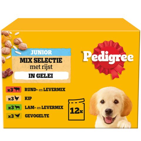 Pedigree Junior Mix Selectie In Gelei - Hondenvoer - 1,2 kg