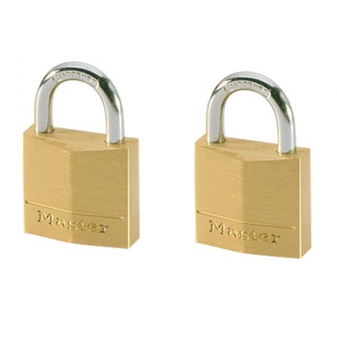 Masterlock 30mm - Hangslot - Vermessingd - 2 stuks
