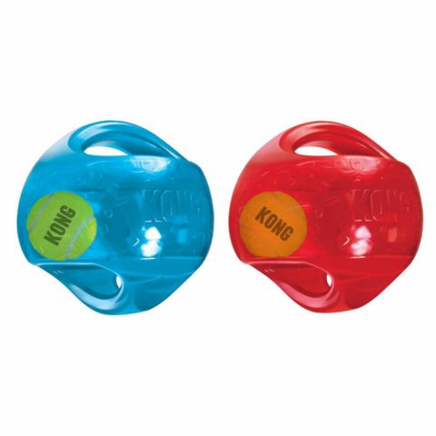 Kong Jumbler Bal - Apporteren - Hondenspeelgoed - Rood - L/XL - ⌀18 cm
