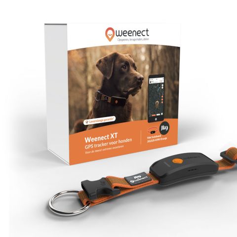 Weenect XT - Halsband met GPS tracker - Oranje