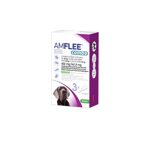 Amflee Combo Spot On Hond (>40 kg) Pipetten - Vlooien- en tekenmiddel - 3 stuks