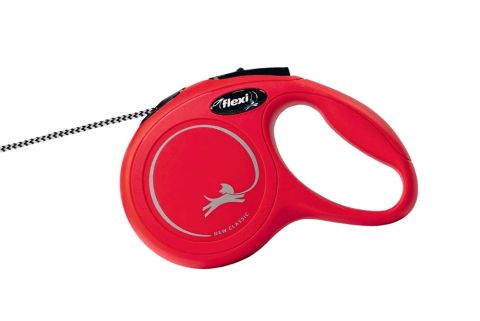 Flexi New Classic Koord - Rollijn - Hondenriem - Rood