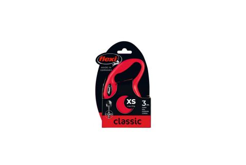 Flexi New Classic Koord - Rollijn - Hondenriem - Rood