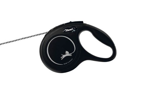 Flexi New Classic Koord - Rollijn - Hondenriem - Zwart
