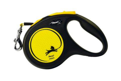 Flexi Classic Tape - Rollijn - Hondenriem - Zwart Geel
