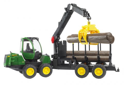 Bruder JD 1210E forwarder + 4 boomstammen en houtgrijper 1:16 - Landbouwmachines - 