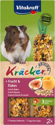 Vitakraft Kräcker 2 in 1 - Caviasnack - Fruit - 2 stuks