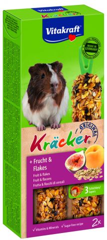 Vitakraft Kräcker 2 in 1 - Caviasnack - Fruit - 2 stuks