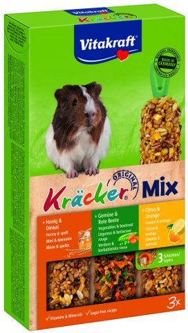 Vitakraft Kräcker Triomix - Caviasnack - Groente - 3 stuks