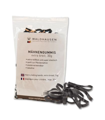 Waldhausen - Elastiekjes Extra breed - Zwart - 30 gram