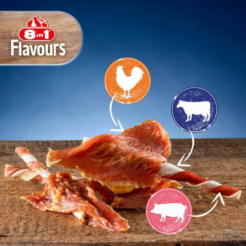 8in1 Triple Flavour Wings - Hondensnack - 6 stuks