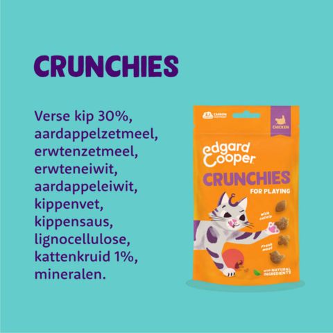 Edgard & Cooper Crunchies - Kattensnack - Kip - 50 gram
