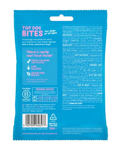 Edgard en Cooper Bites Adult Small - Hondensnack - Zalm - Kip - 50 gram