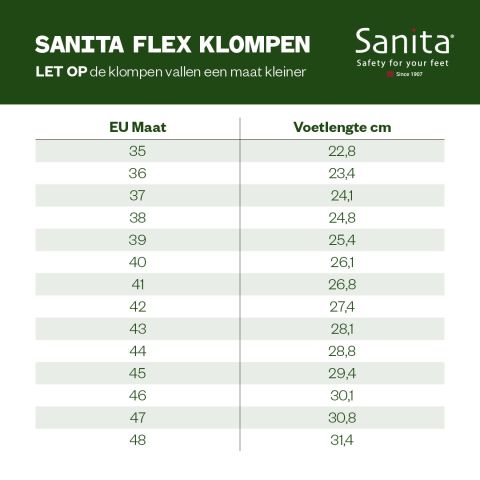 Sanita Flex 314 - Klompen - Zwart