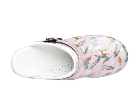 Sanita Flex 38 Luipaard print - Klompen - Roze