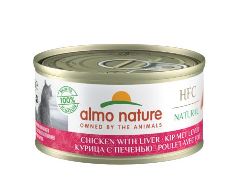 Almo Nature HFC Natural - Kattenvoer - Kip - Lever - 70 gram