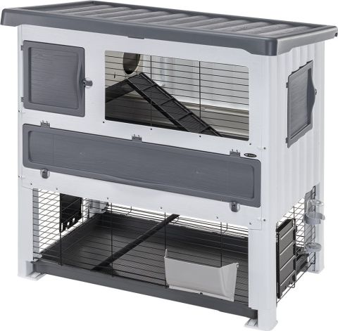 Ferplast Grand Lodge 120 plus - Konijnenhok - 115,5x73x117 cm - Grijs - 26,8 kg