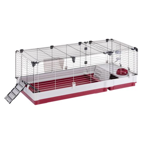 Ferplast Krolik 140   - Konijnenkooi - 142x60x50 cm - Donker rood