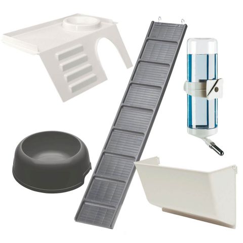Ferplast Rabbit 120 Dubbel - Konijnenkooi - 118x58x117 cm - Grijs - 18,9 kg