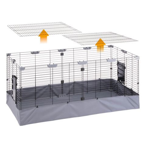 Ferplast Hub 02 - Konijnenkooi - 120x90x80 cm - Grijs - 7,22 kg