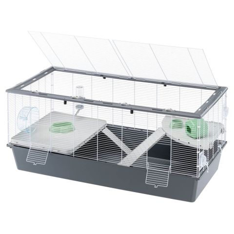 Ferplast Criceti 120 - Hamsterkooi - 119x58x53,5 cm - Wit/Grijs/Groen
