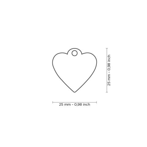 My Family Hart Glitter - Hondenpenning - Goud - S - 25x25 mm