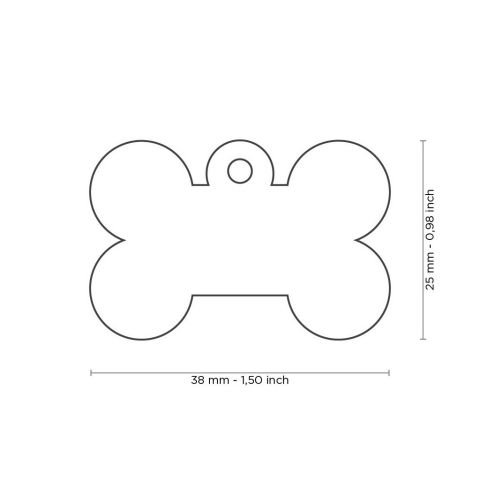 My Family Bot - Hondenpenning - Blauw - L - 38x25 mm