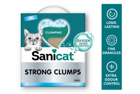 Sanicat Strong Clumps - Kattenbakvulling - Babypoeder - 10 L