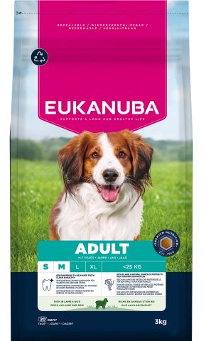 Eukanuba Adult Small/Medium  - Hondenvoer - Lam - 3 kg