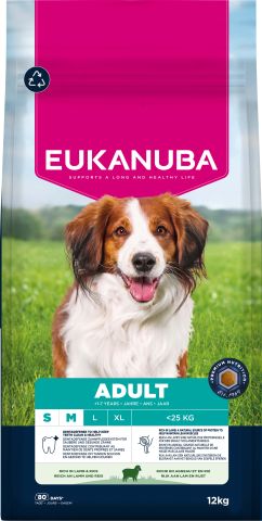 Eukanuba Adult Small/Medium  - Hondenvoer - Lam - 12 kg