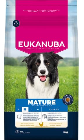 Eukanuba Mature Medium  - Hondenvoer - Kip - 3 kg