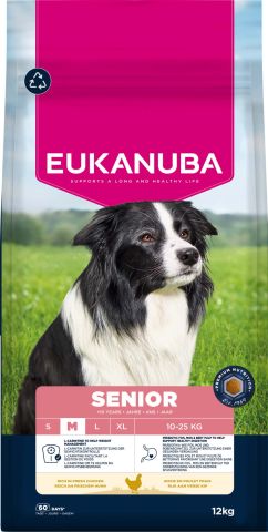 Eukanuba Senior Medium  - Hondenvoer - Kip - 12 kg